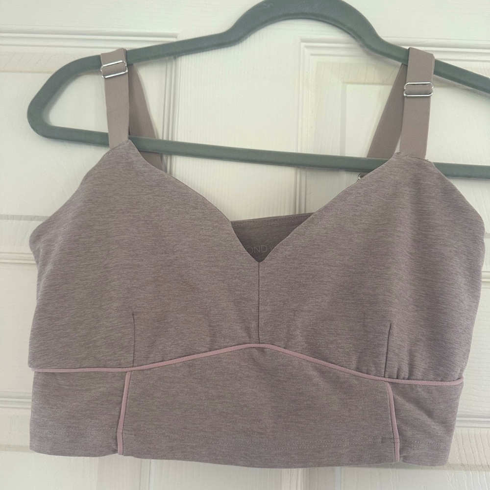 Beautiful beyond yoga space dye heather birch bra nwot